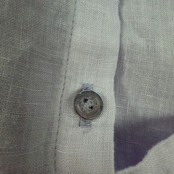 Eileen Fisher Garment-Dyed Organic Handkerchief Linen Shirt Size Medium Wisteria - Picture 6 of 7